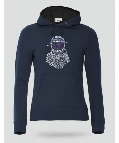 Astronaut Felpa Premium con cappuccio Donna