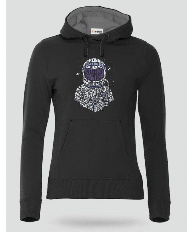 Astronaut Felpa Premium con cappuccio Donna