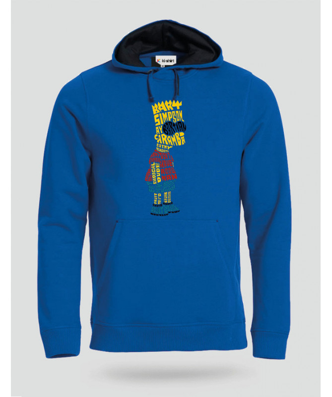 BartSimpson Felpa Premium con cappuccio Uomo