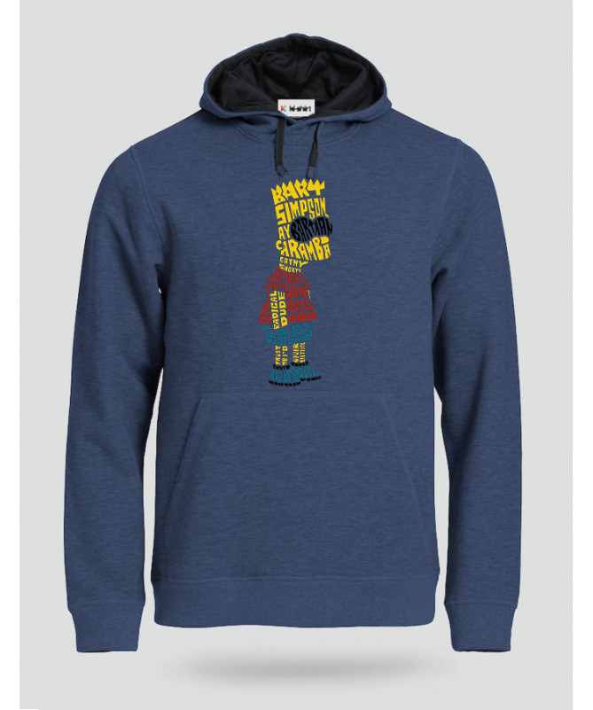 BartSimpson Felpa Premium con cappuccio Uomo