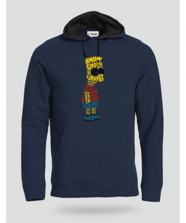 BartSimpson Felpa Premium con cappuccio Uomo