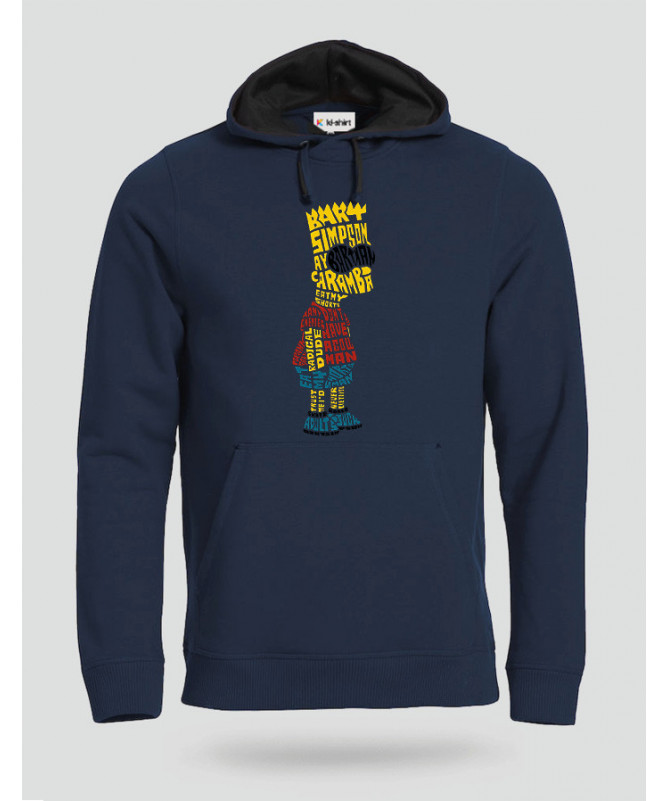 BartSimpson Felpa Premium con cappuccio Uomo