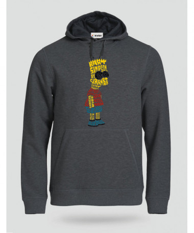 BartSimpson Felpa Premium con cappuccio Uomo