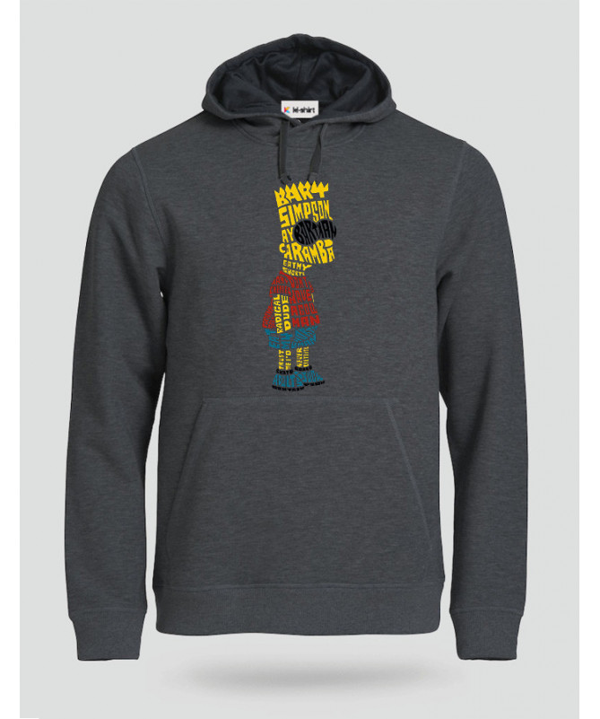 BartSimpson Felpa Premium con cappuccio Uomo