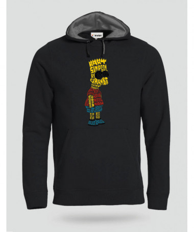 BartSimpson Felpa Premium con cappuccio Uomo