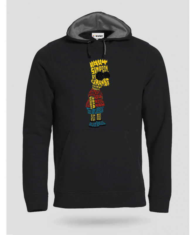 BartSimpson Felpa Premium con cappuccio Uomo