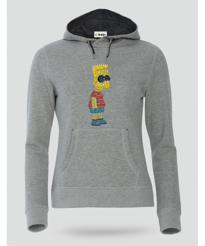BartSimpson Felpa Premium con cappuccio Donna