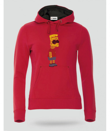 BartSimpson Felpa Premium con cappuccio Donna