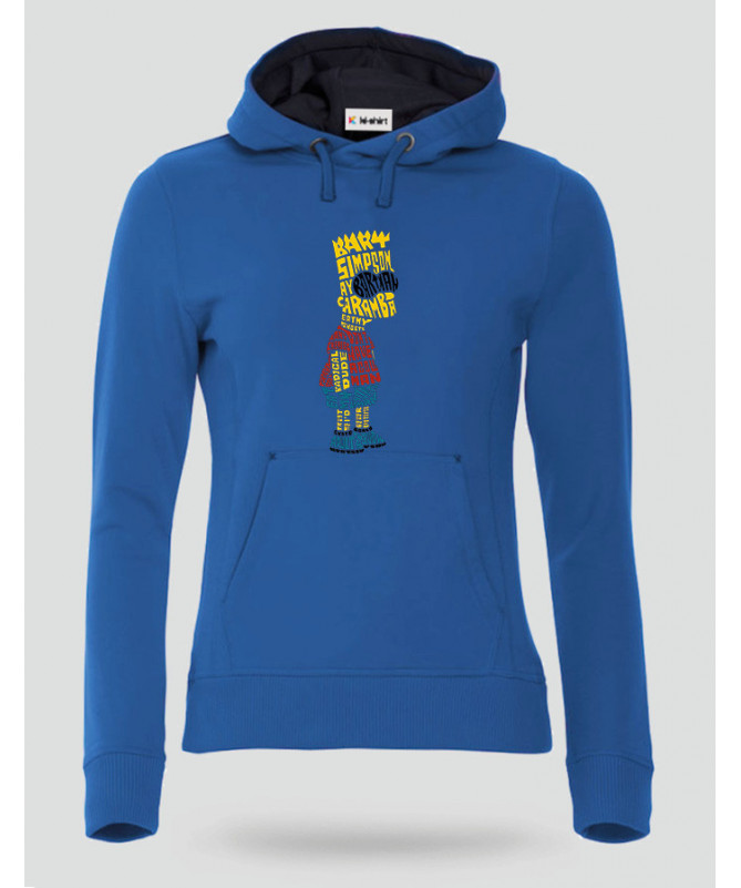 BartSimpson Felpa Premium con cappuccio Donna