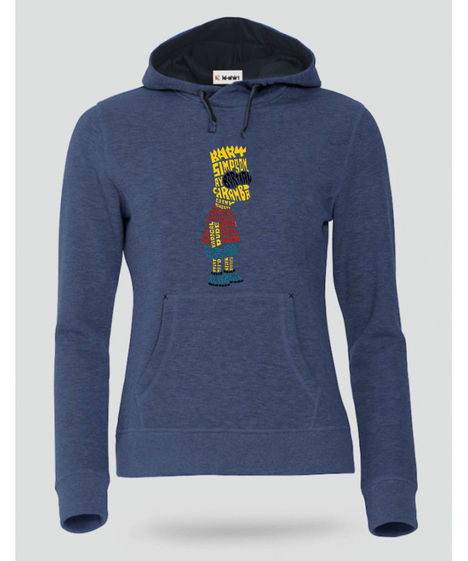 BartSimpson Felpa Premium con cappuccio Donna