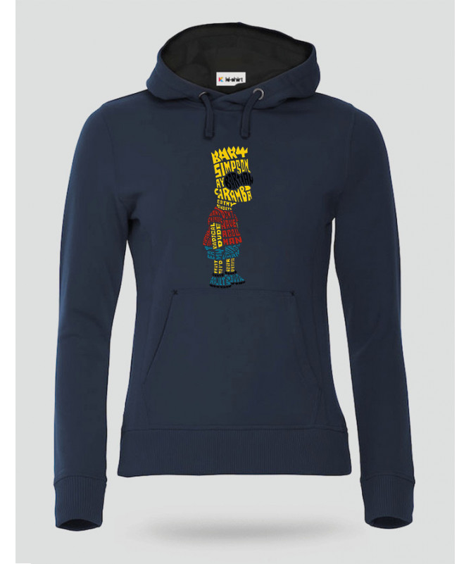 BartSimpson Felpa Premium con cappuccio Donna