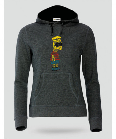 BartSimpson Felpa Premium con cappuccio Donna