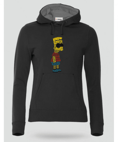 BartSimpson Felpa Premium con cappuccio Donna