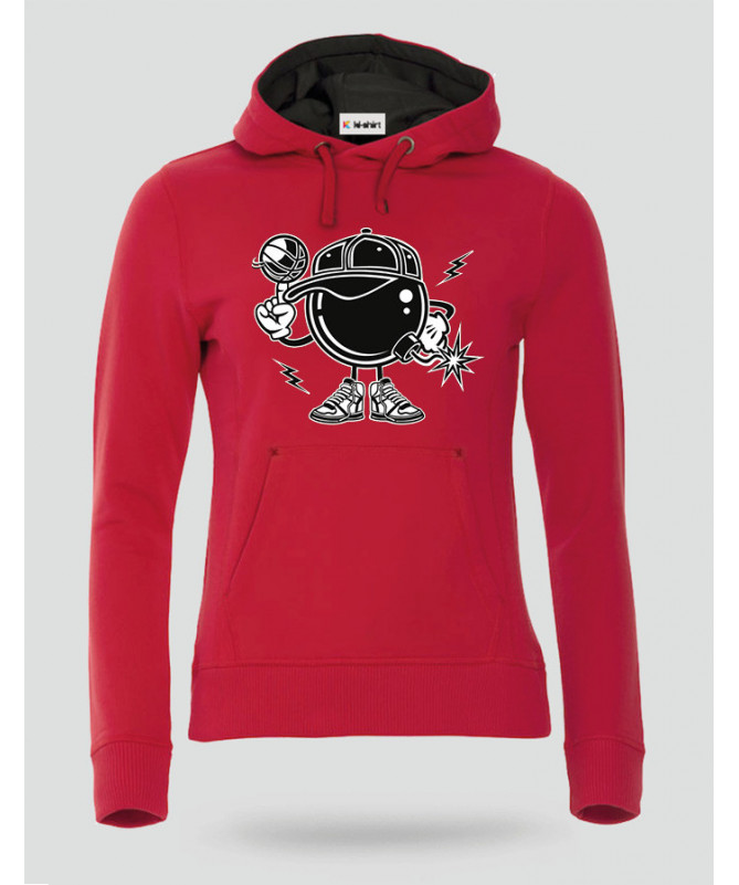 BasketballBombers Felpa Premium con cappuccio Donna