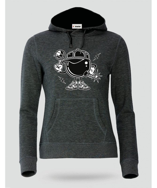 BasketballBombers Felpa Premium con cappuccio Donna