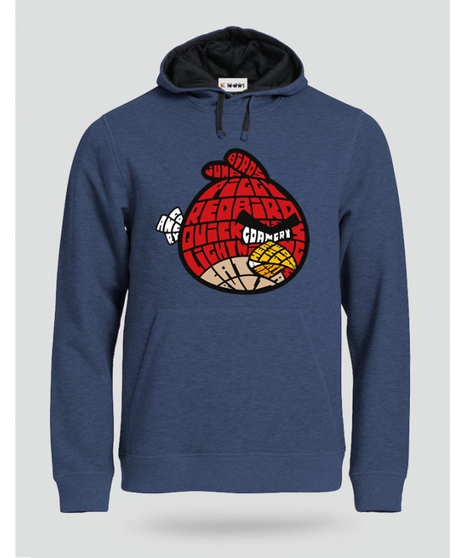 BirdWithAnger Felpa Premium con cappuccio Uomo