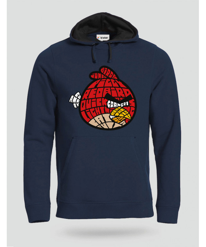 BirdWithAnger Felpa Premium con cappuccio Uomo