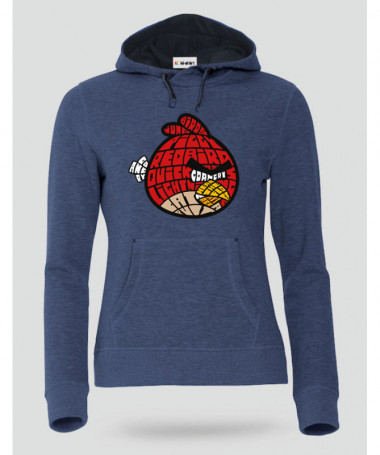 BirdWithAnger Felpa Premium con cappuccio Donna