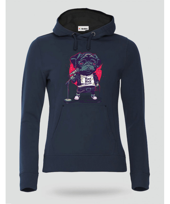BlackDogMetal Felpa Premium con cappuccio Donna