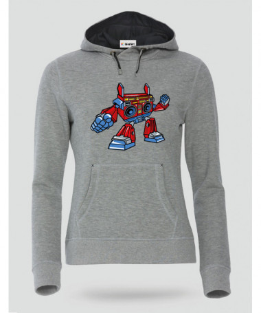 BoomboxRobot Felpa Premium con cappuccio Donna
