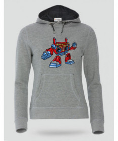 BoomboxRobot Felpa Premium con cappuccio Donna