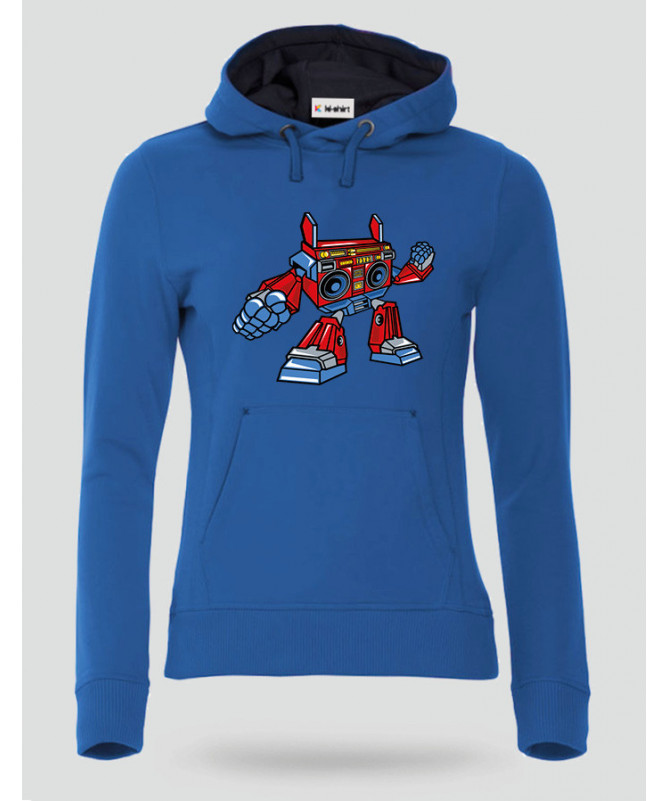 BoomboxRobot Felpa Premium con cappuccio Donna