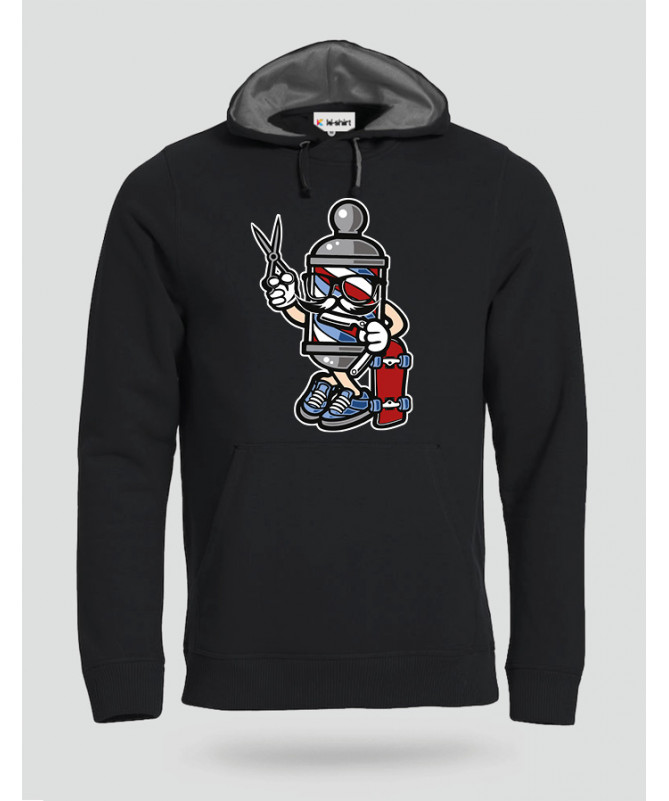 ki-shirt.com BarberSkater Felpa Premium con cappuccio Uomo