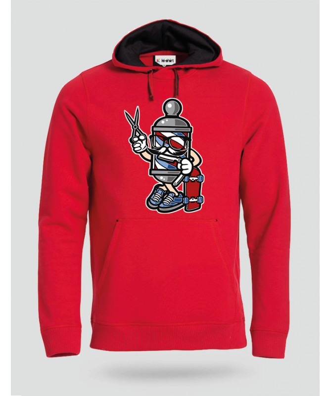 ki-shirt.com BarberSkater Felpa Premium con cappuccio Uomo