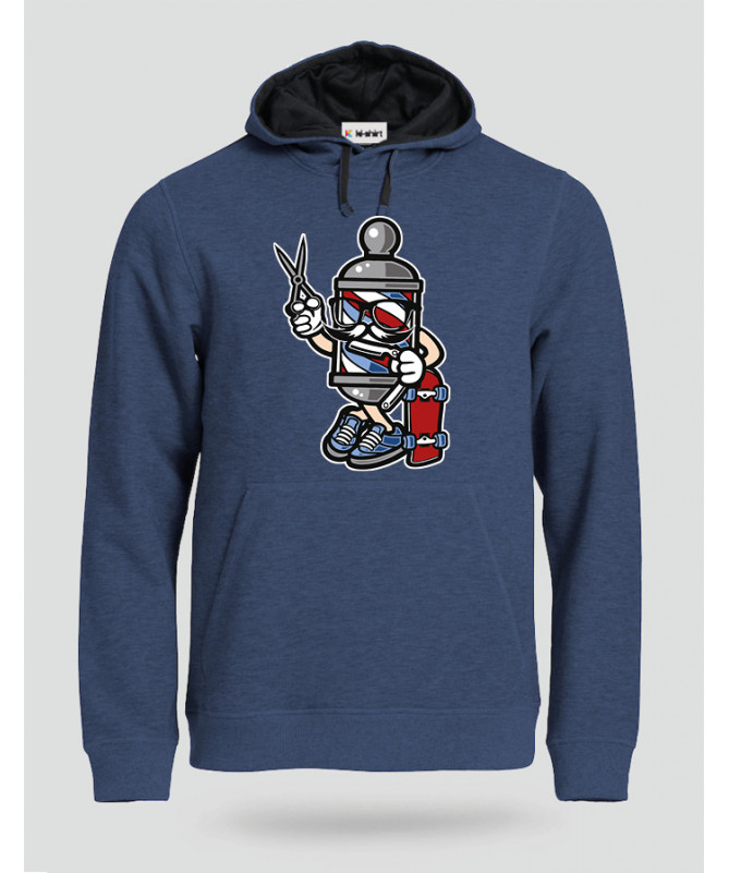 ki-shirt.com BarberSkater Felpa Premium con cappuccio Uomo