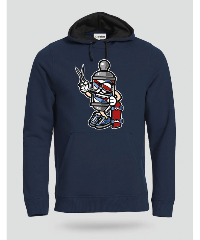 ki-shirt.com BarberSkater Felpa Premium con cappuccio Uomo