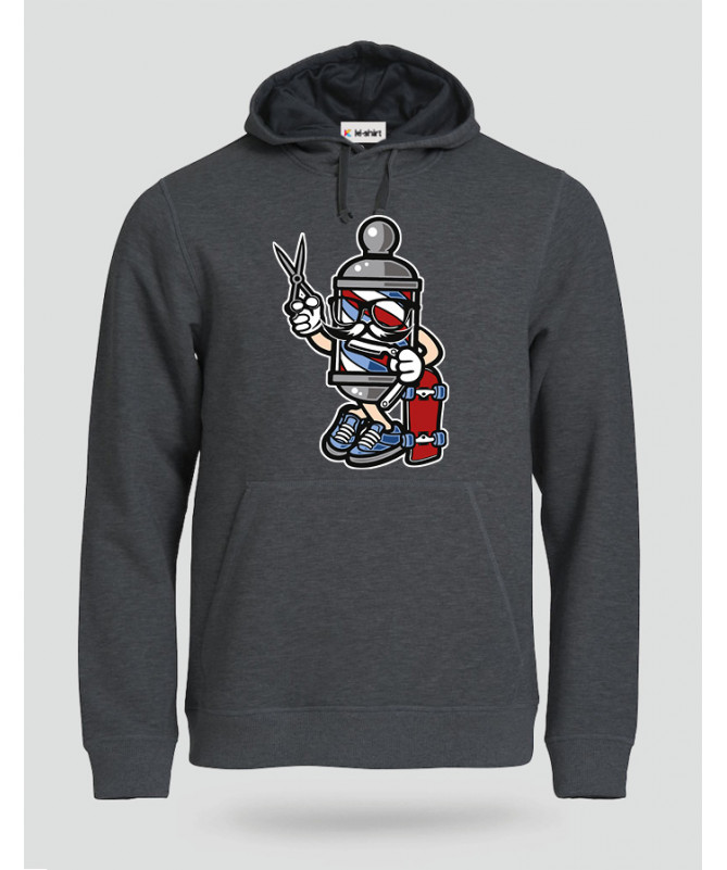 ki-shirt.com BarberSkater Felpa Premium con cappuccio Uomo