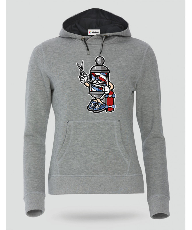 ki-shirt.com BarberSkater Felpa Premium con cappuccio Donna