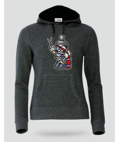 ki-shirt.com BarberSkater Felpa Premium con cappuccio Donna