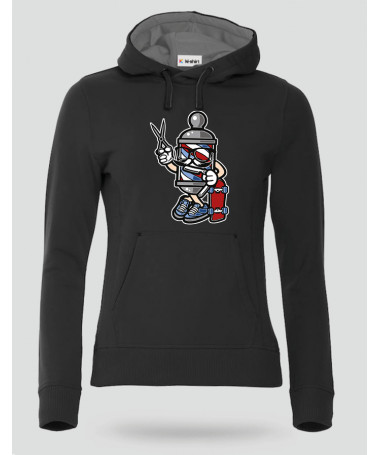 ki-shirt.com BarberSkater Felpa Premium con cappuccio Donna