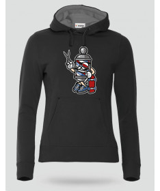 ki-shirt.com BarberSkater Felpa Premium con cappuccio Donna