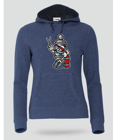 ki-shirt.com BarberSkater Felpa Premium con cappuccio Donna
