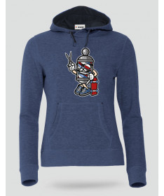 ki-shirt.com BarberSkater Felpa Premium con cappuccio Donna