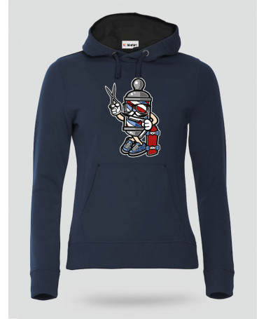 ki-shirt.com BarberSkater Felpa Premium con cappuccio Donna