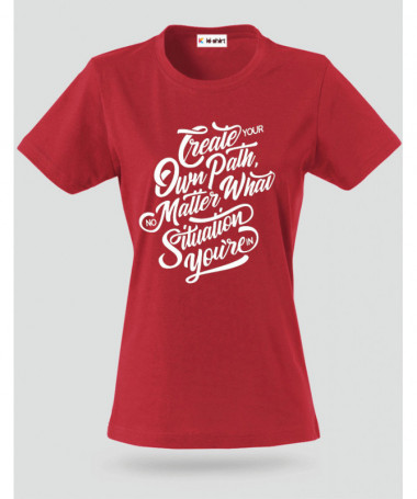 Create Your Own Path T-shirt Basic Donna