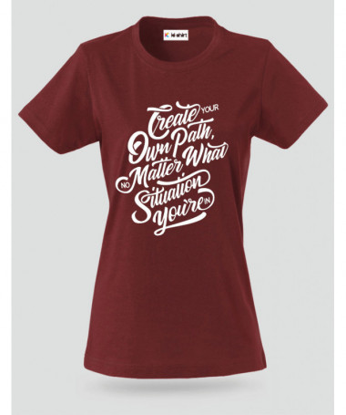 Create Your Own Path T-shirt Basic Donna