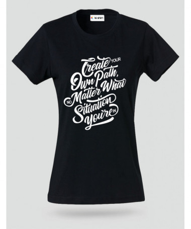 Create Your Own Path T-shirt Basic Donna