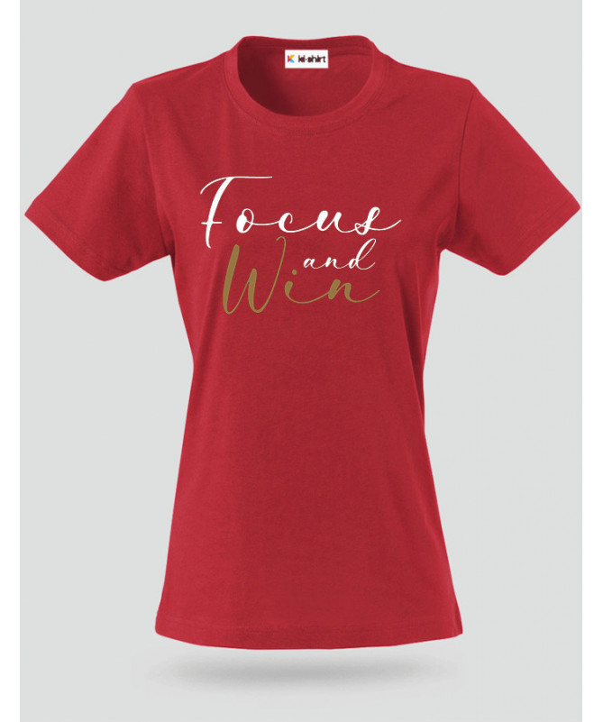 Focus And Win T-shirt Basic Donna