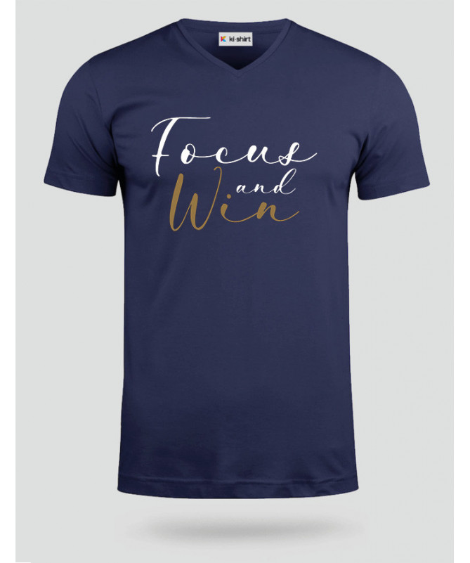 Focus And Win T-shirt Scollo V