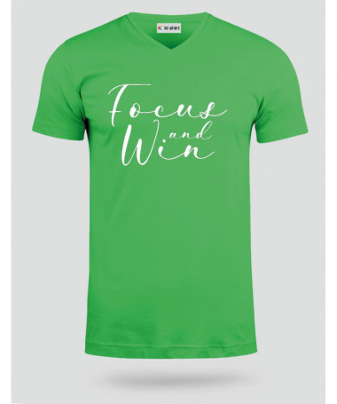Focus And Win T-shirt Scollo V