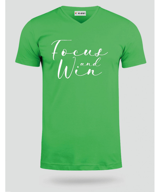 Focus And Win T-shirt Scollo V