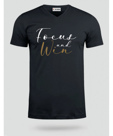 Focus And Win T-shirt Scollo V