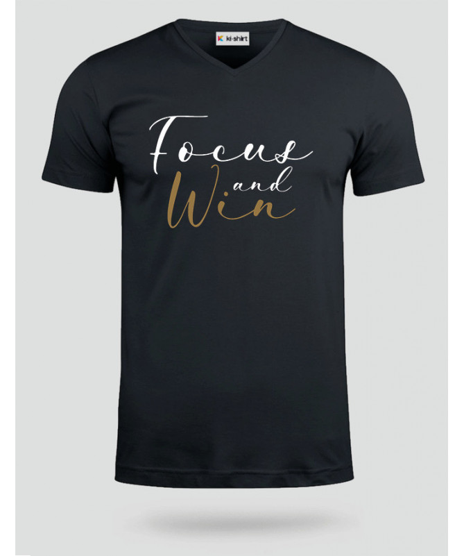 Focus And Win T-shirt Scollo V