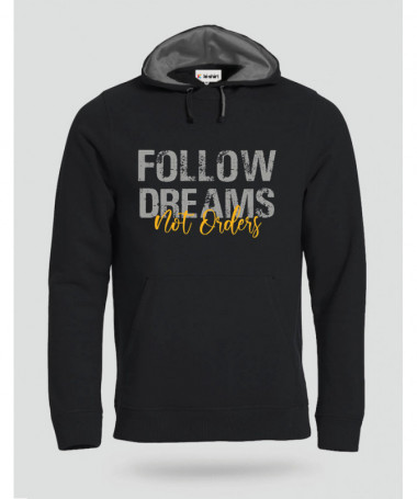 Follow Dreams not Orders Felpa Premium con cappuccio Uomo