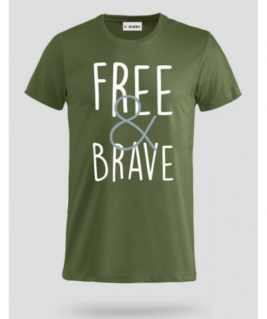 Free & Brave T-shirt Basic Uomo