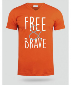 Free & Brave T-shirt Scollo V